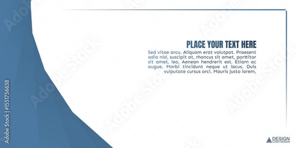 Fototapeta Abstract blue background with copy space for text or digital design. An abstract banner image features space for text, 