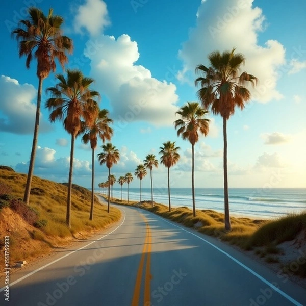 Obraz palm trees on the beach