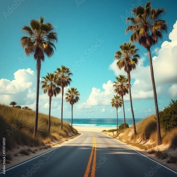 Obraz palms on the beach