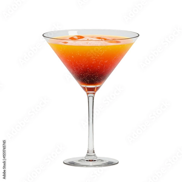 Obraz Isolated Background of Colorful Martini Cocktail Drink in Transparent Glass