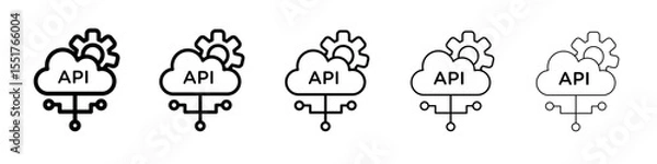 Obraz Cloud API icon simple illustration logo art