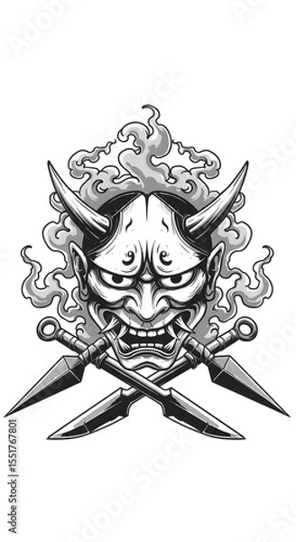 Obraz tribal tattoo skull