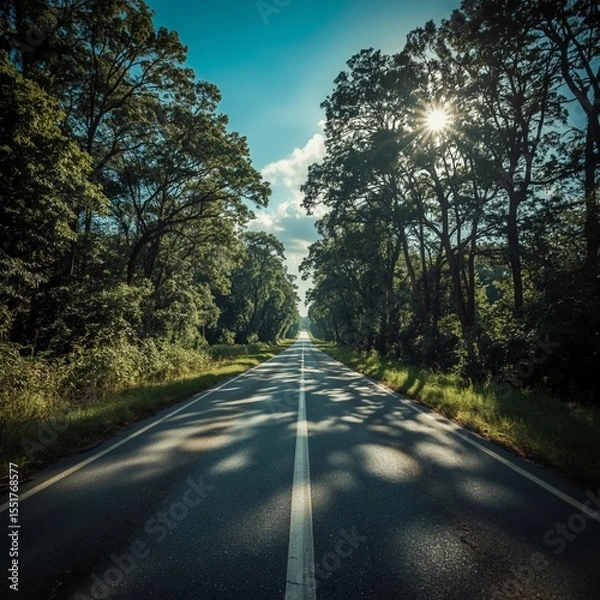 Obraz road through the forest