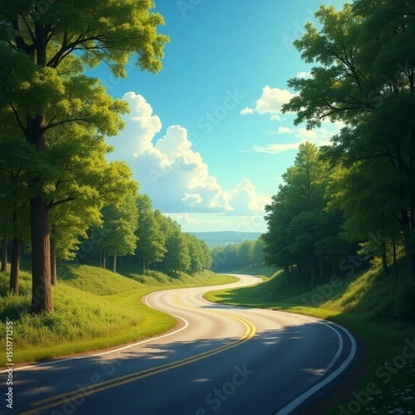 Obraz road in the woods