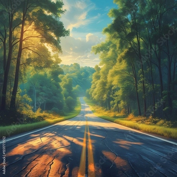 Obraz road in autumn