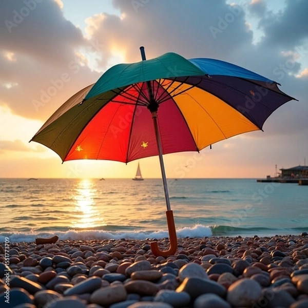 Obraz umbrella on the beach