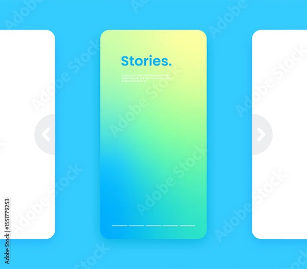 Fototapeta Colorful gradient vertical background. Fluid banner template vector illustration. Abstract background.