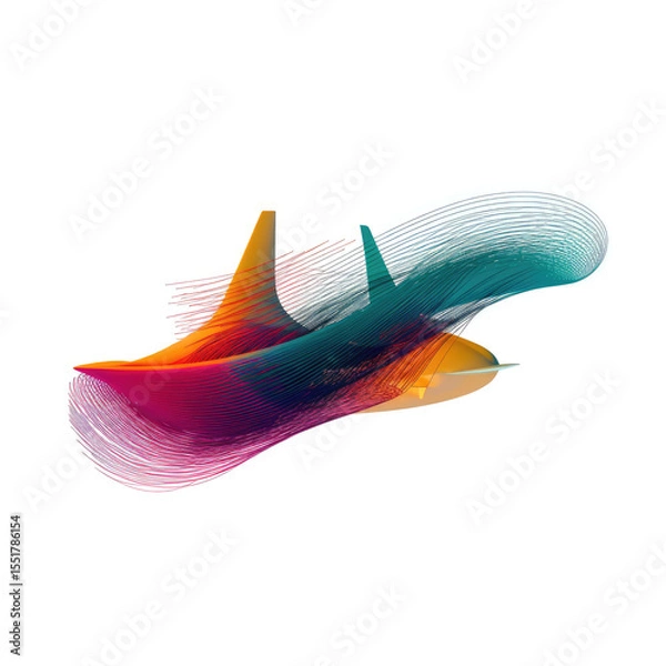 Fototapeta Abstract Art with Generative AI technology