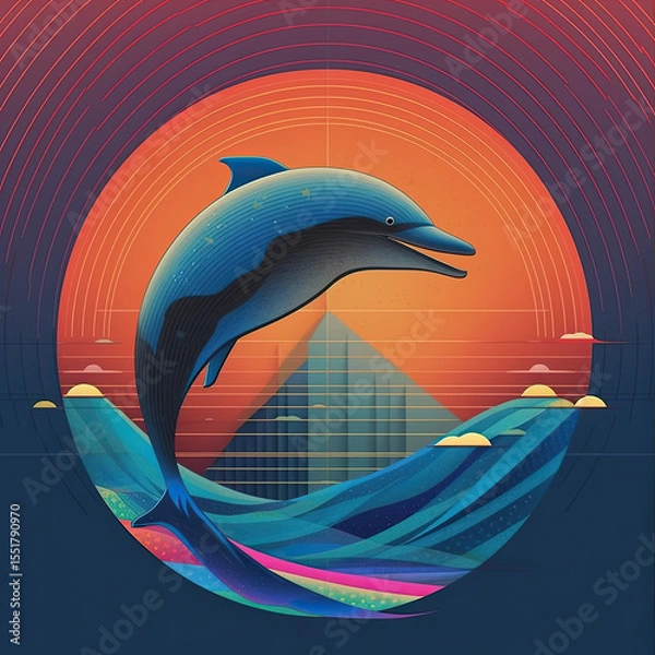 Fototapeta Abstract Art with Generative AI technology