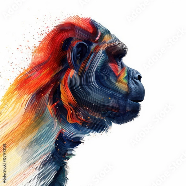 Fototapeta Abstract Art with Generative AI technology