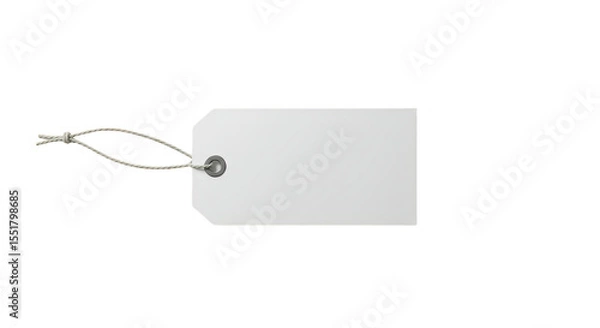 Obraz Isolated White Blank Tag Label Card for Price and Product Information