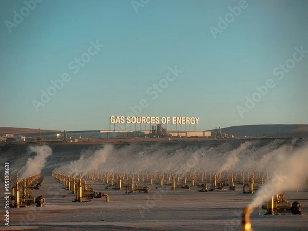 Fototapeta Gas source of energy station