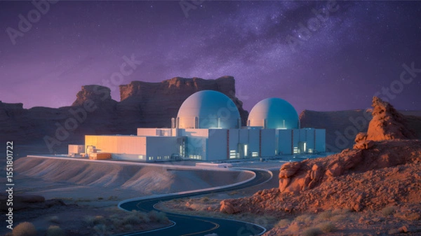 Fototapeta Alternative sources of energy generation station