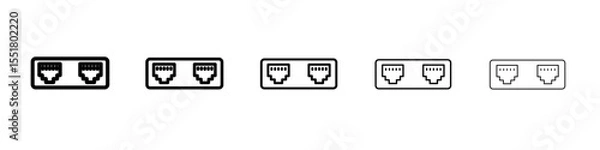 Obraz ethernet cable plug icon simple illustration logo art
