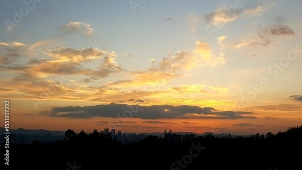 Obraz sunset in the mountains