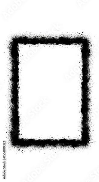 Fototapeta Sparkling Rectangular Glitter Border Isolated On Black Background