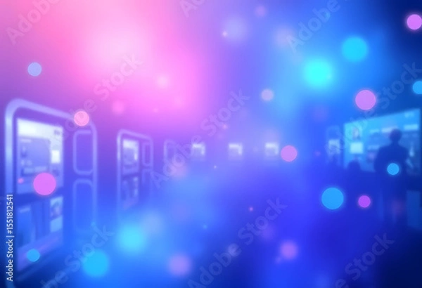 Obraz ミニマルデザインのホログラフィックビジネス背景