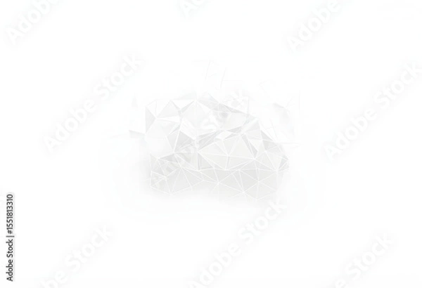 Obraz 明るいグレーに白のポリゴンメッシュ抽象背景