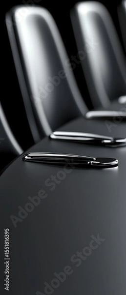 Obraz Close-Up View of Modern Chairs with Sleek Design and Finish