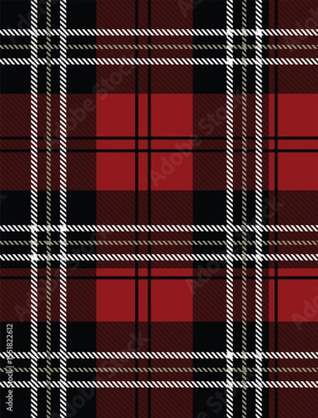 Obraz Vector illustration of repeated plaid pattern.
