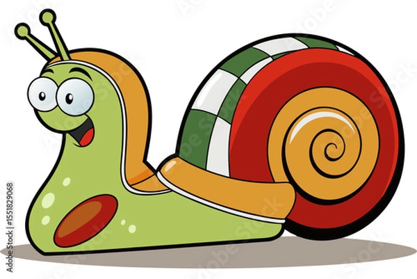 Fototapeta A snail ready for a race