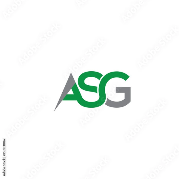 Fototapeta Initial letter ASG logo design,asg vector logo, ASG logo, ASG vector, ASG typography logo design