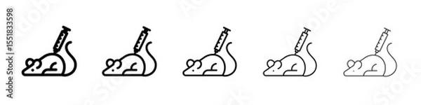 Obraz Lab rat experiment icon simple illustration logo art