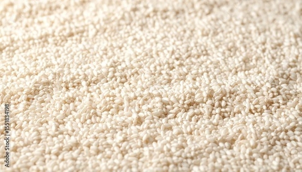 Obraz Closeup of uncooked white rice grains, a detailed look at texture and culinary potential