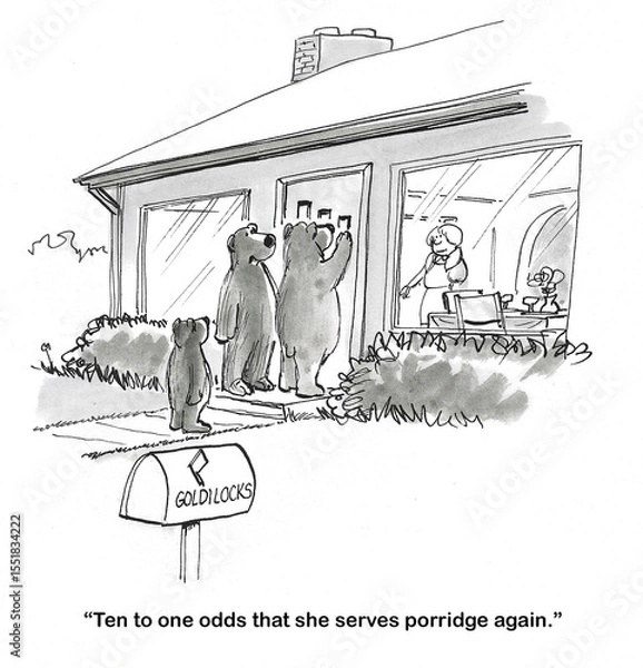 Obraz Bear porridge odds