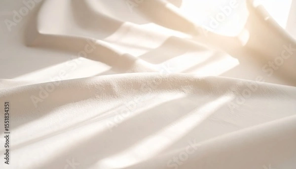 Obraz Abstract photography, white sheet with shadow play minimalist art and design background