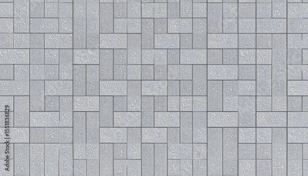 Obraz Gray brick wall texture, abstract architectural background with geometric pattern for design projects