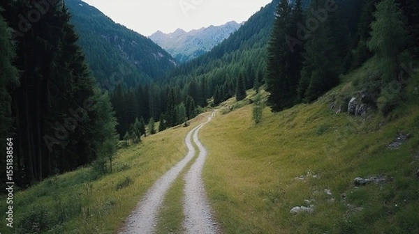 Obraz Austrian path: forests, fields, meadows.