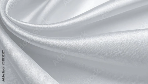 Obraz Luxurious white satin fabric texture, smooth and elegant background for designs smooth,