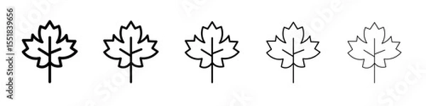 Obraz Maple leaf icon simple illustration logo art