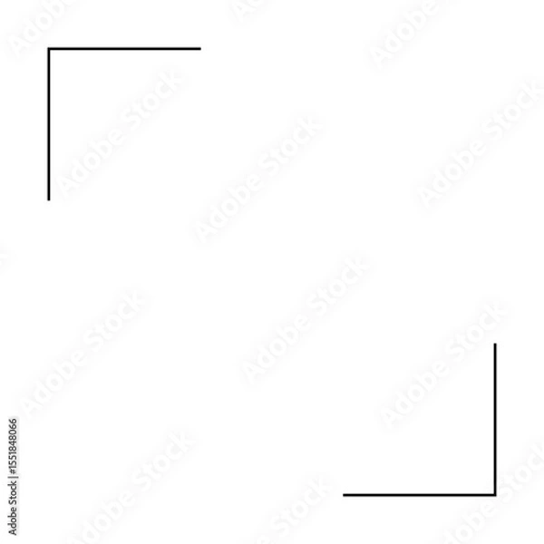 Obraz 細めの鍵カッコ　枠　飾り　フレーム　ベクター素材