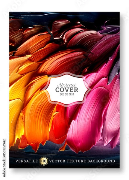 Obraz Business brochure template, impasto brush stroke texture, wedding invitation template, universal background, versatile vector background, creative brochure template, invitation template