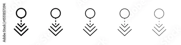 Fototapeta Scroll down icon simple illustration logo art