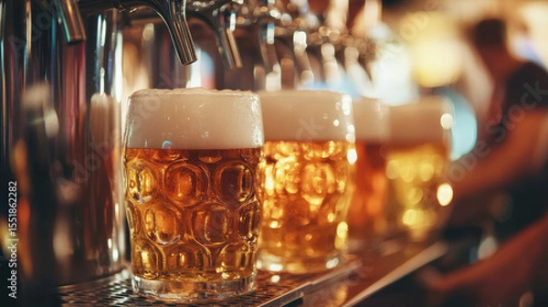 Obraz Freshly tapped golden beer