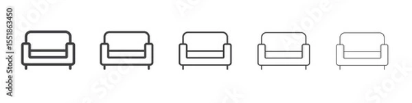 Obraz Sofa icon simple illustration logo art