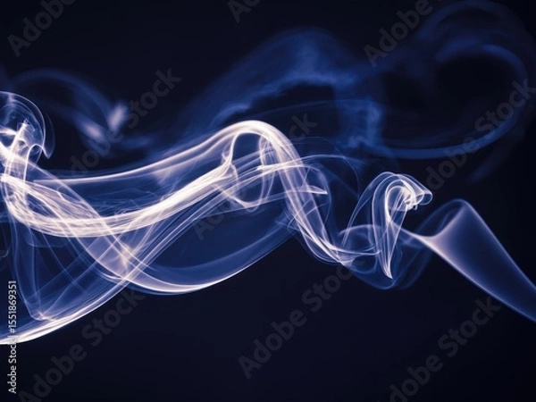 Fototapeta Minimal floating smoke texture in dark tones