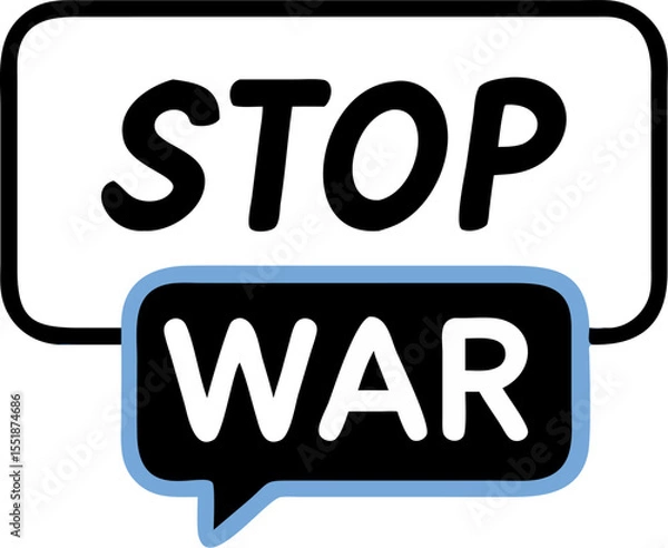 Fototapeta stop war vector outline icon on white or transparent background. Military Solid Editable Icon