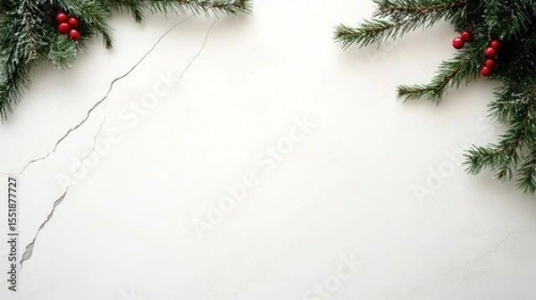 Fototapeta Simple christmas decor background