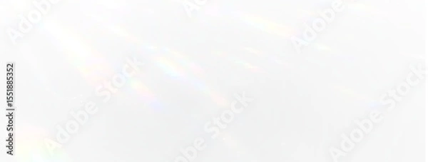 Fototapeta Fantasy light filter png. Rainbow refraction with crystal glare, shiny beam, and glowing flare. Iridescent effect for jewelry, design background, or abstract sparkle overlay.