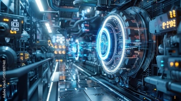 Fototapeta Futuristic Technology, Glimpse into Advanced Systems