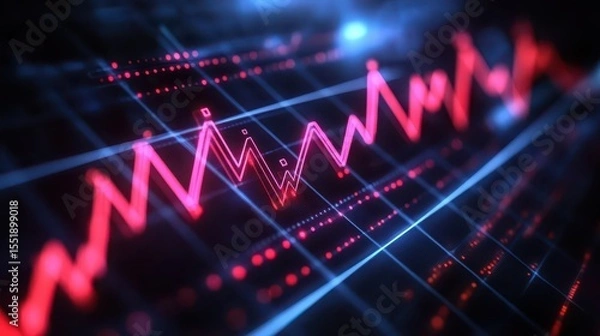 Fototapeta Dynamic Visualization of Conversion Rate Optimization Data Trends