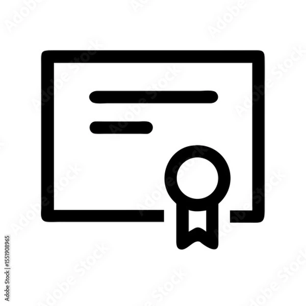 Fototapeta certificate icon vector illustration
