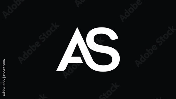 Obraz Letter AS Initial A & S Logo Design