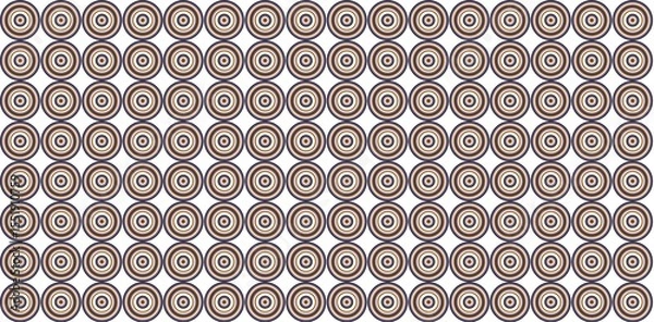 Fototapeta Seamless Retro Circular Concentric Rings Pattern in Purple, Yellow, and Black on White Background for Stylish Decorative Use. Illustration