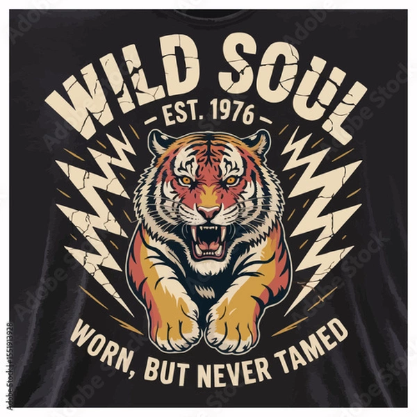 Obraz Wild soul T Shirt Design Vector