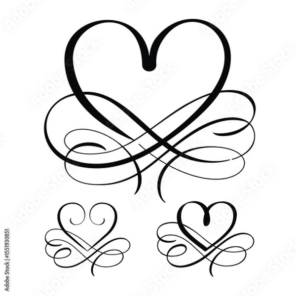 Fototapeta Infinite Love Symbols Variations